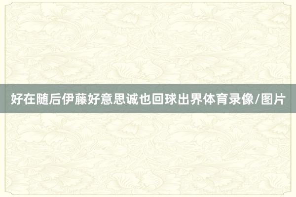 好在随后伊藤好意思诚也回球出界体育录像/图片