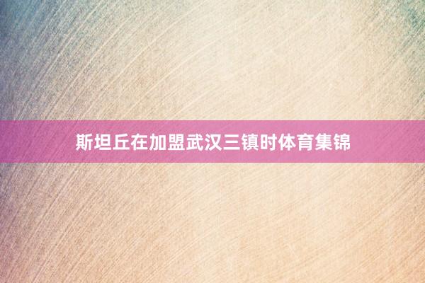 斯坦丘在加盟武汉三镇时体育集锦