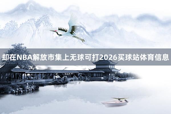 却在NBA解放市集上无球可打2026买球站体育信息