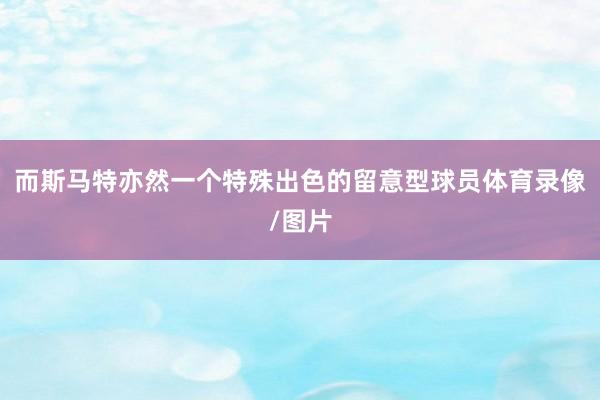 而斯马特亦然一个特殊出色的留意型球员体育录像/图片
