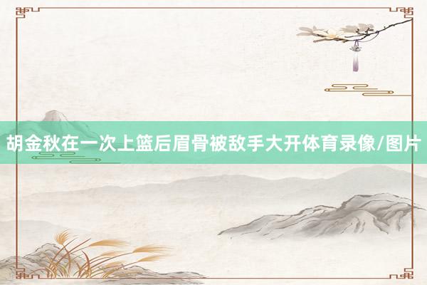 胡金秋在一次上篮后眉骨被敌手大开体育录像/图片