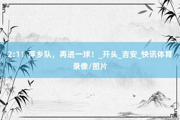2:1！萍乡队，再进一球！_开头_吉安_快讯体育录像/图片