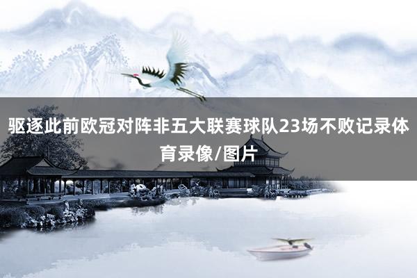 驱逐此前欧冠对阵非五大联赛球队23场不败记录体育录像/图片