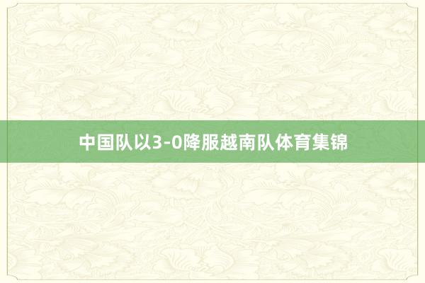 中国队以3-0降服越南队体育集锦