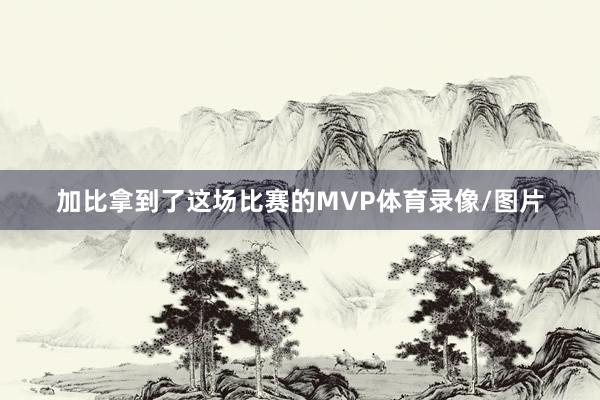 加比拿到了这场比赛的MVP体育录像/图片